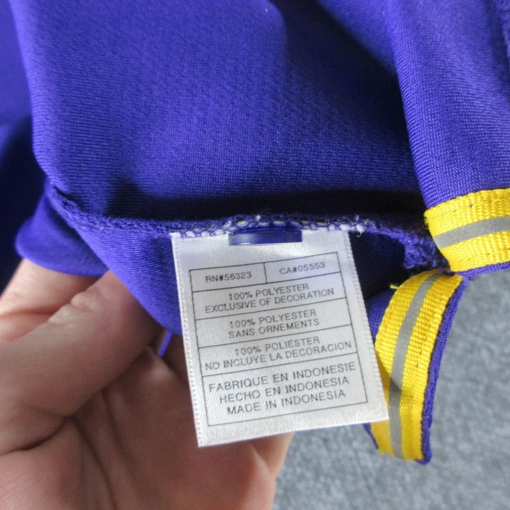 LSU Tigers Polo Shirt Mens XL Purple NCAA Football Nike Dri-FIT Performance